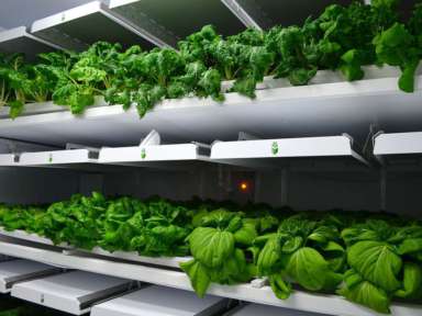 Un centre de démonstration de culture verticale dans une église