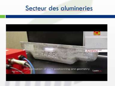 Laser Engraving of an Aluminum Sow. Demonstration of Laser Engraving on an Aluminum Ingot